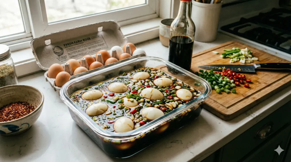 "미국에서 난리 났다는 그 맛! 실패 없는 '마약계란장' 황금비율 레시피" 3 마약계란장 응용 레시피 노른자장 만드는 법