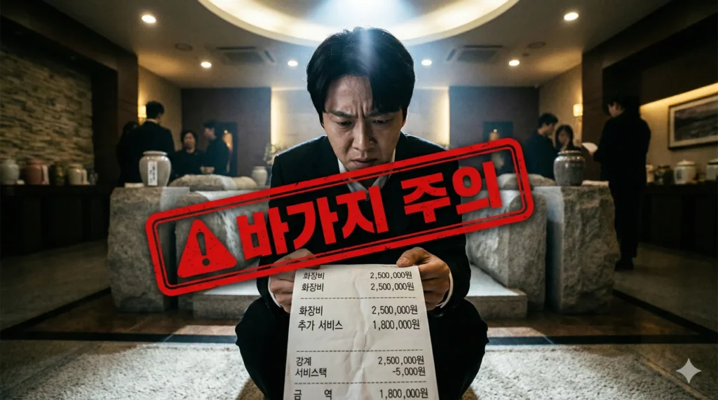 반려견 장례 비용 바가지 안 쓰는 법: 평균 가격과 장례식장 상술 주의 2 반려견 장례 비용 영수증을 보고 고민하는 보호자와 바가지 요금 주의 경고